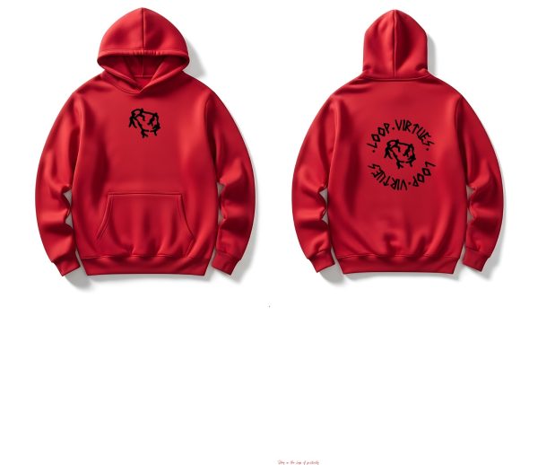 Loopvirtues red hoodie